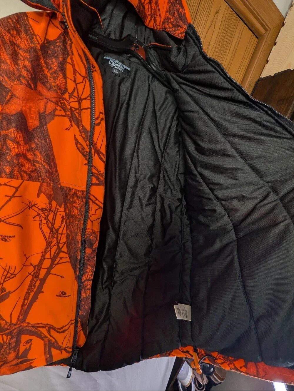 Gander Mountain Guide Series Orange and Brown Camouflage Hunting Jacket